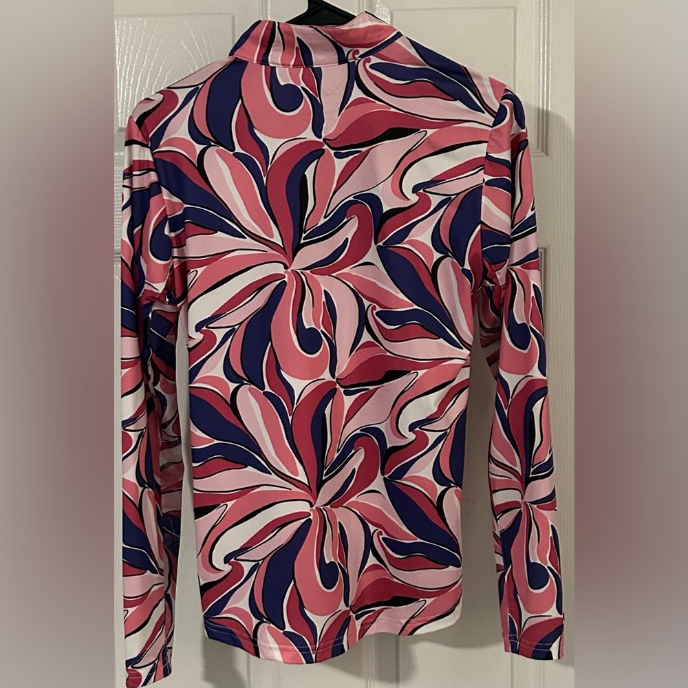 SanSoleil SoolCool Tee Time Long Sleeve 1/4 Zip Golf UPF50+ Cooling - Picture 4 of 6